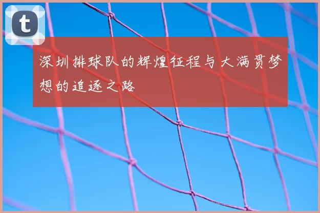 深圳排球队的辉煌征程与大满贯梦想的追逐之路